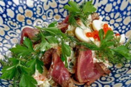 Оливье с ростбифом