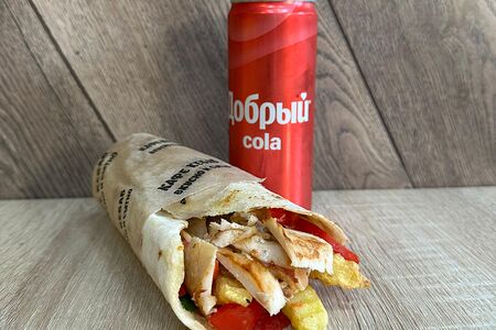 Комбо шаверма в пите и Добрый кола 