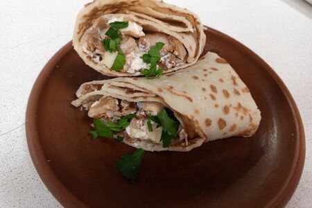 Блины с курицей