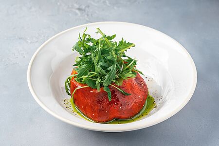 Печеный перец со страчателлой и соусом хариса