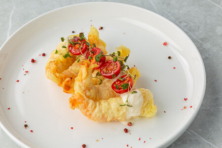 Креветки темпура с соусом лемонграсс