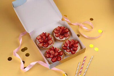 Подарочный набор тарт клубника 4шт