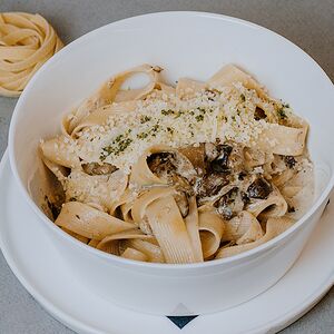 Папарделле с белыми грибами
