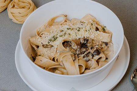 Паппарделле с белыми грибами