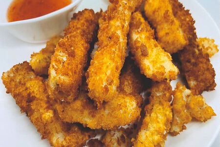 Минтай в сухарях