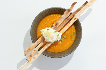 Тыквенный суп со страчателлой