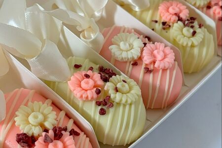 Чизкейки-эскимо с цветами