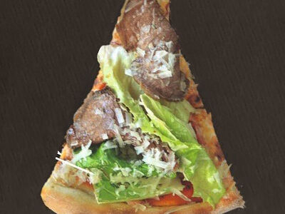 Пицца с говядиной и соусом Цезарь