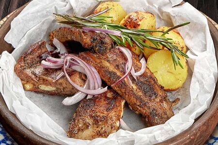 Ребра свиные в аджике