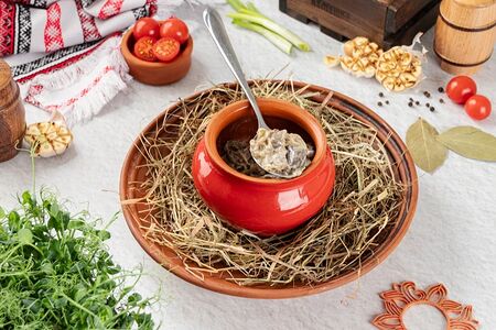 Куриные потроха в сливках