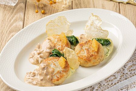 Щучьи котлеты с картофельным пюре