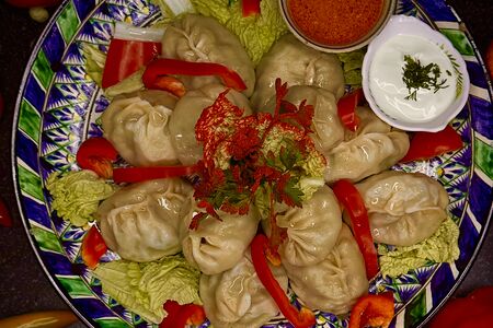 Манты с говядиной