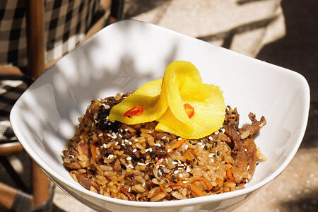 Рис с говядиной и зелёным карри