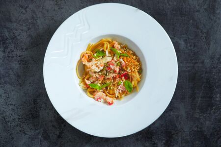 Лингвини с камчатским крабом