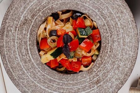 Феттуччине с овощами