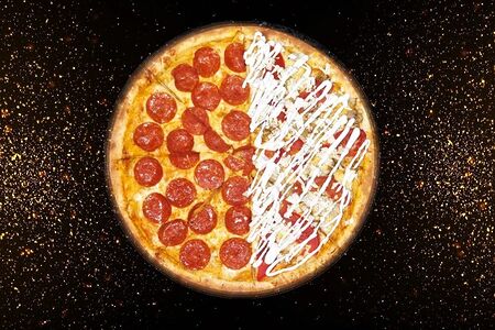 Пицца 50/50 Пепперони и Цезарь