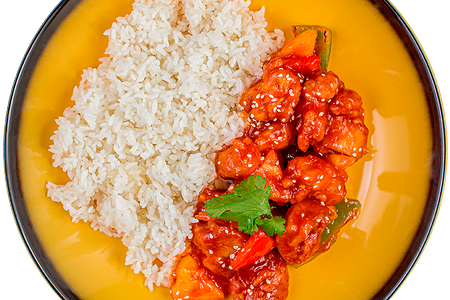 Рис с курочкой и ананасом