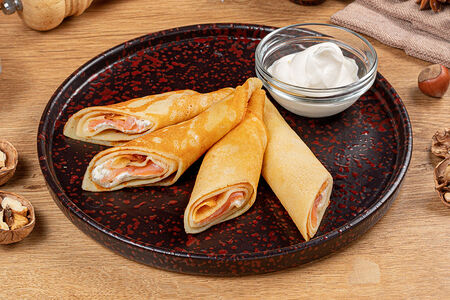 Блинчики с семгой