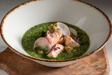 Киндзмари с сёмгой