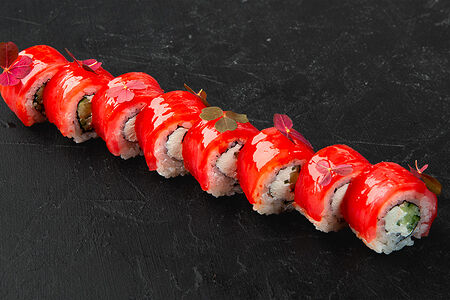 Филадельфия с тунцом и соусом Понзу