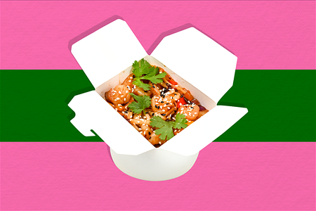 Удон с креветками