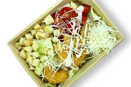 Салат Цезарь с креветками