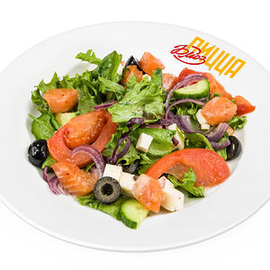 Салат Греческий с семгой