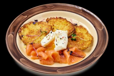 Драники с сёмгой 