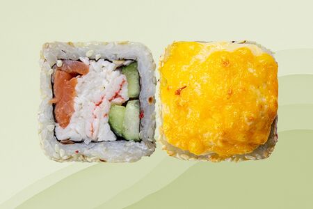 Запеченный лосось-краб