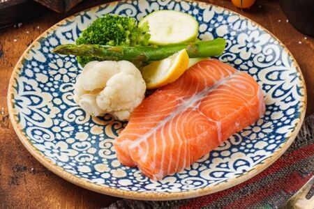 Семга на пару