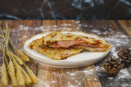 Блин с грудинкой копченой из свинины