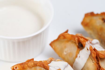 Гёдза с креветкой и свининой во фритюре