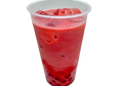 Бабл-ти клубнично-миндальный