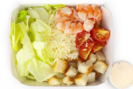 Салат Цезарь с креветкой