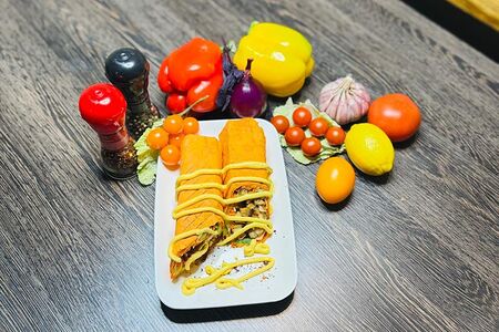 Сытная сырная шаурма