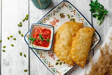 Чебуреки с сыром и зеленью