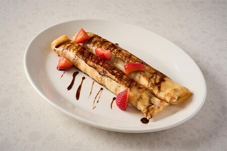 Блинчики с творогом и бананом