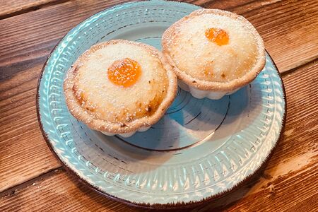 Тарталетка с апельсином  и творогом 