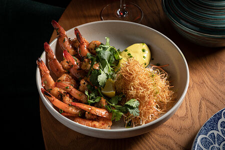 Креветки на мангале