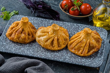 Хинкали жареные с бараниной 