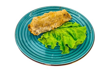 Минтай жареный тушкой