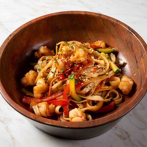 Удон с креветками