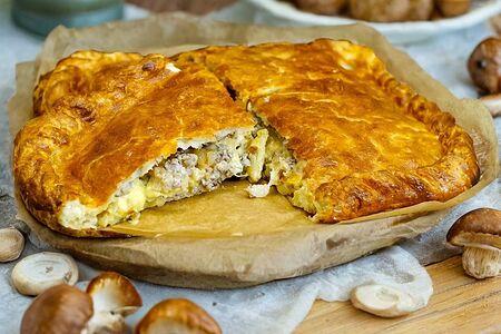 Пирог с грибами