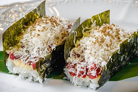 Открытый ролл с говядиной и трюфелем