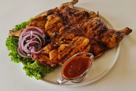 Курица на углях