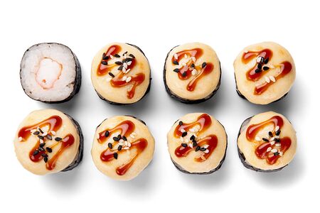 Запечённый мини ролл с креветкой