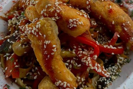 Феттуччине с лососем