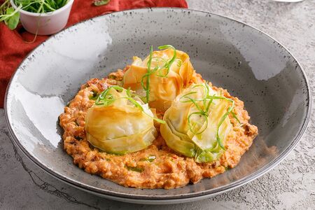 Хрустящая треска с ризотто