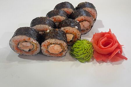 Теплый лосось-креветка