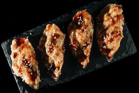 Запеченные мидии